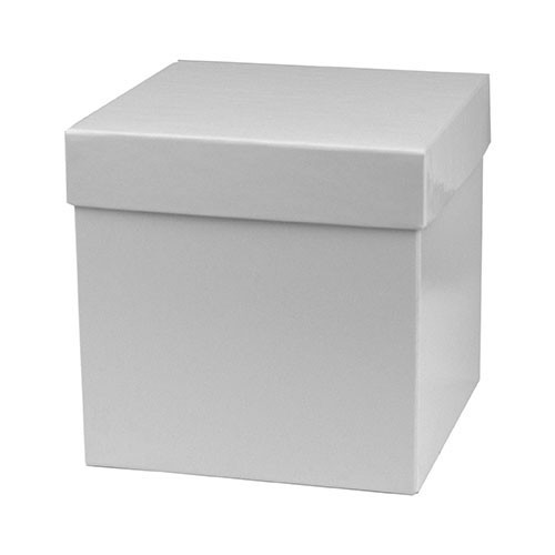 6x6x6 White Gloss Hi-Wall Folding Gift Boxes *Lids Sold ...