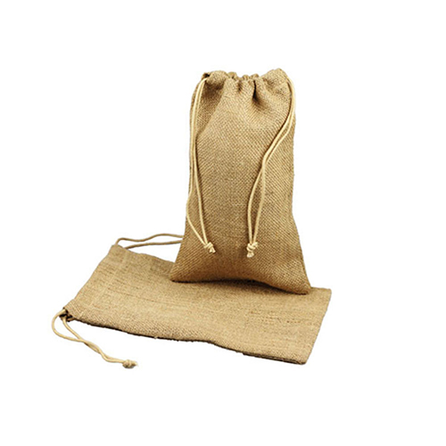 Natural Jute Pouch Bags - Cotton Drawstring Pouches