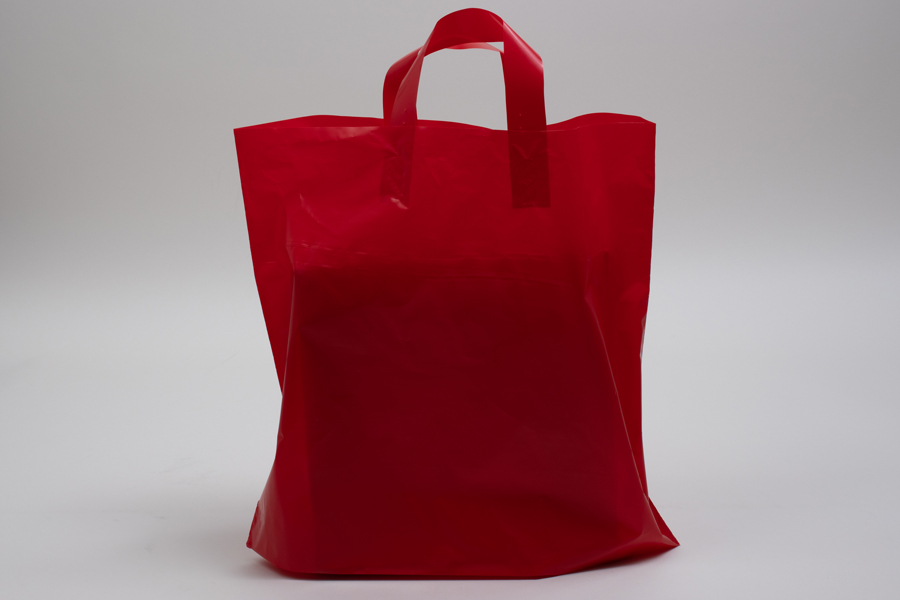 BABCOR Packaging: Citrus Green Plastic Ameritote Shopping Bags w. Soft Loop  Handle - 16 x 6 x 15 in.