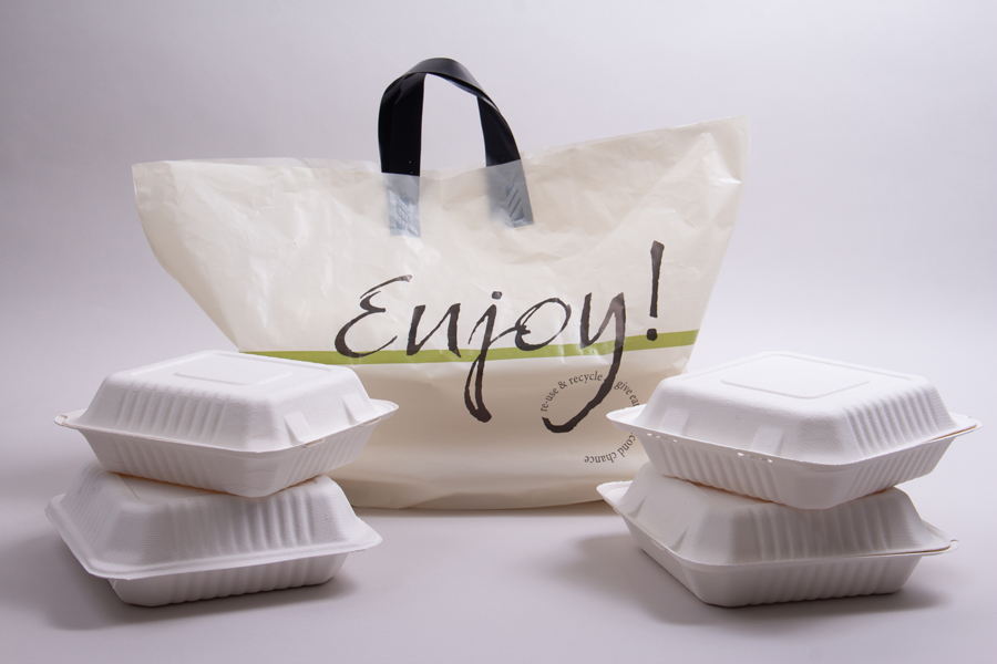 Plastic Catering and To-go Bags - Catering Full Tray Bag #SLVXWTVB