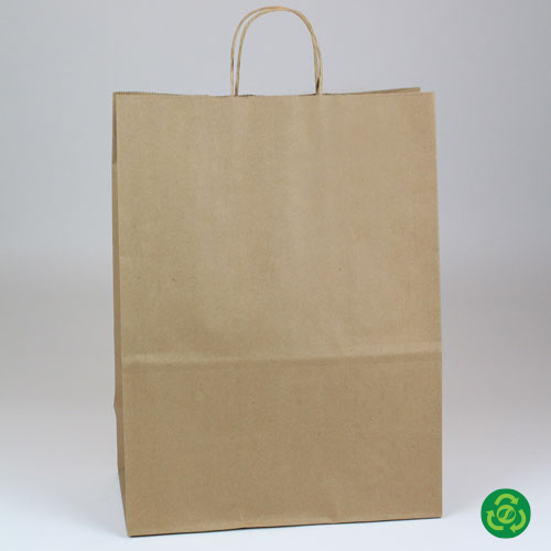 13x7x17 Medium White Kraft Paper Shopping Bag with Strong Twist Handle –  EcoQuality Store