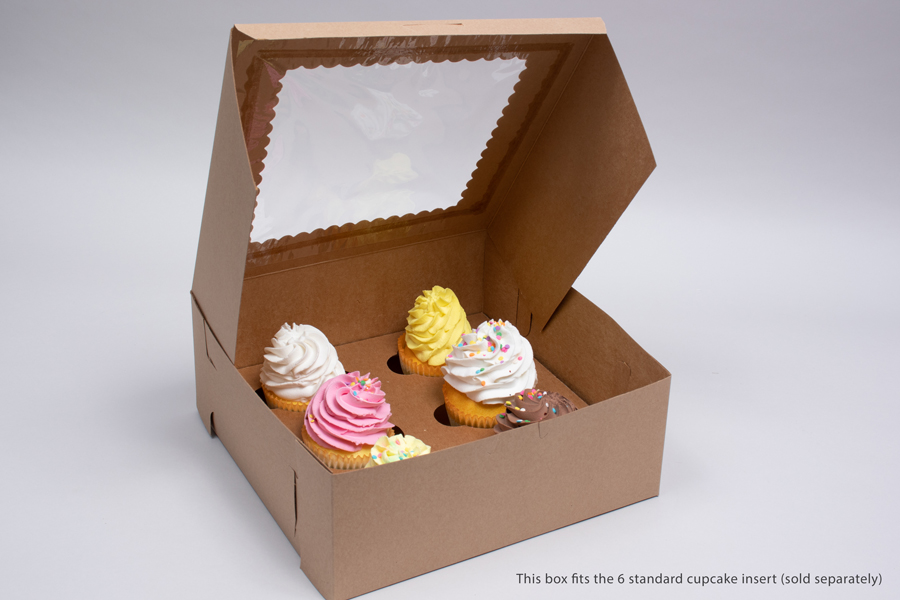 Cupcake box, 10 pieces of single cupcake holder, with window