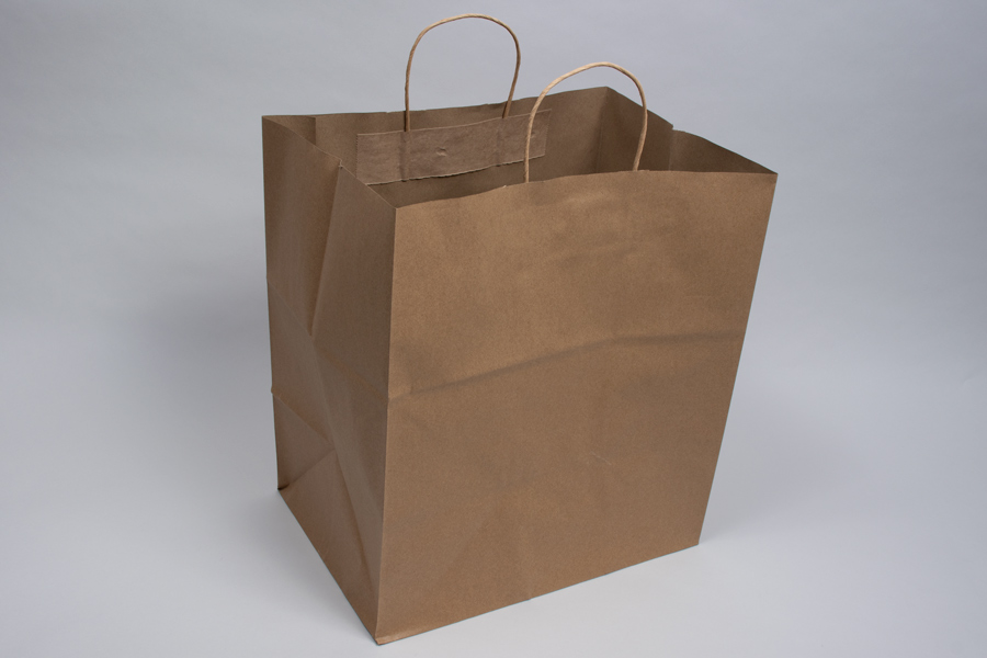13x7x17 Medium White Kraft Paper Shopping Bag with Strong Twist Handle –  EcoQuality Store