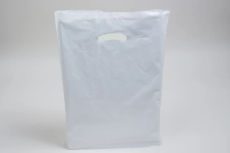 15X18X4 WHITE GLOSS PLASTIC BAGS