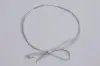 8" SILVER STRETCH RIBBON LOOP