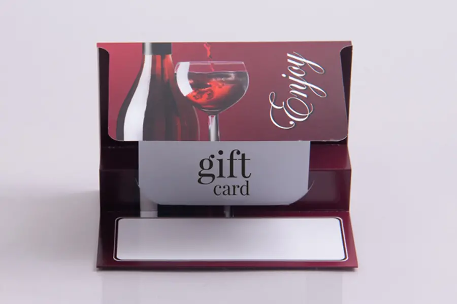 5X3-3/8 GIFT CARD FOLDERS WINE & DINE