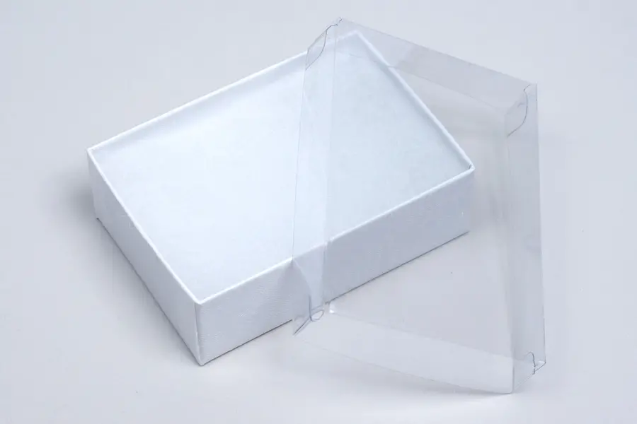 #V32 CLEAR TOP BOX WHITE SWIRL