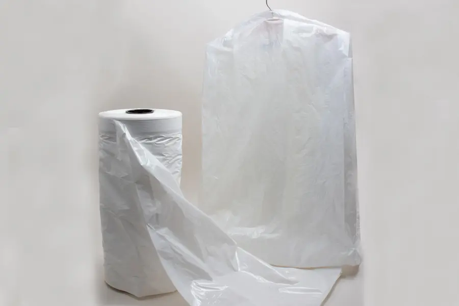 54" GARMENT BAG-WHITE 1MIL