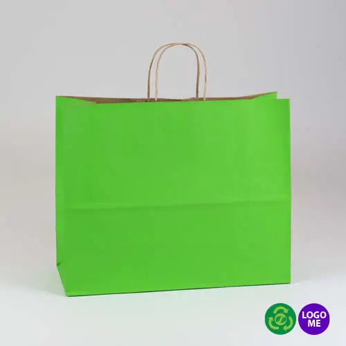 <16X6X13  SHOP BAG APPLE GREEN