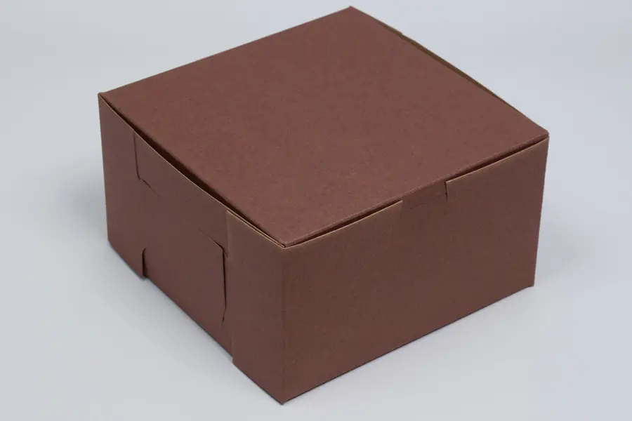 7X7X4 1PC BAKE BOX CHOCO-NO WINDOW