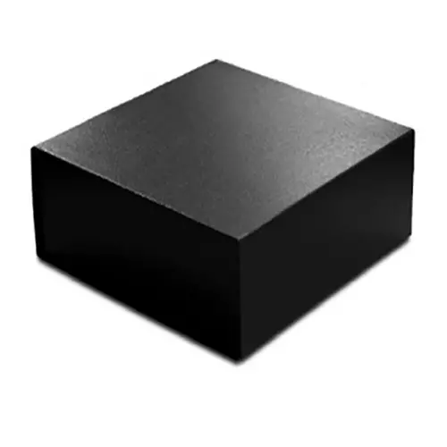 6X6X2-3/4 BLACK LEATHER MAGNETIC BOX