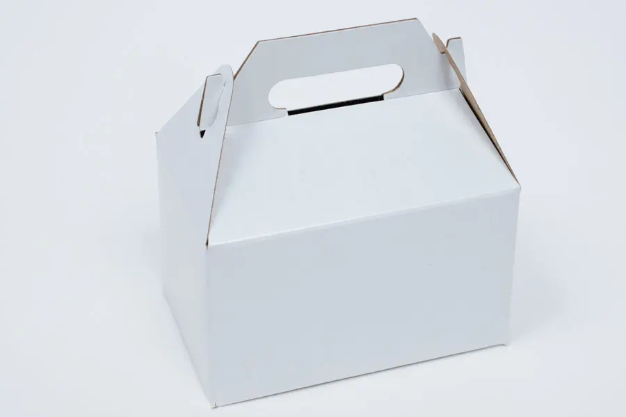 9-1/2 X 5 X 5 WHITE  GABLE BOX