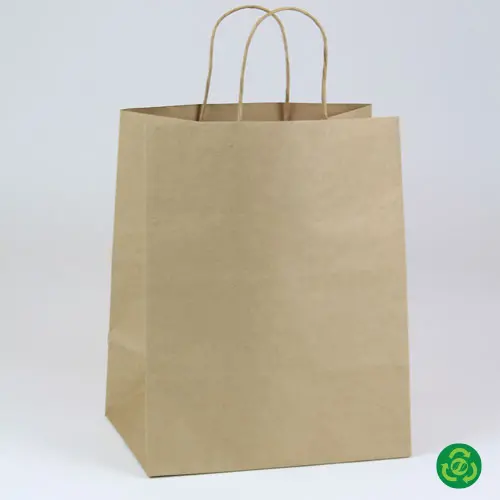 10X7X12 PREMIUM ECOPLUS NAT KRAFT SHOP BAG