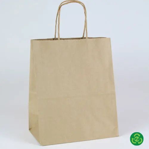 8X4-1/2X10-1/4 PREMIUM ECOPLUS NAT KRAFT SHOP BAG