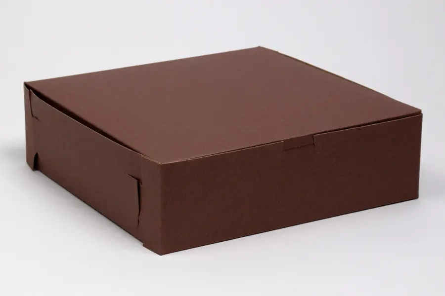 9X9X2.5 1PC BAKE BOX CHOCO - NO WINDOW