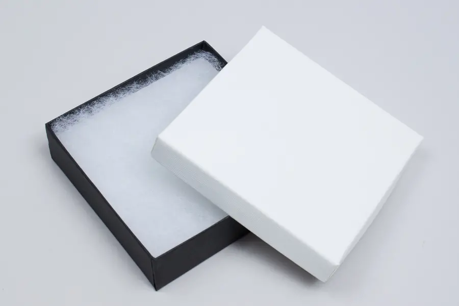 #33 - JEWELRY BOXES - BLACK ONYX/WHITE CANVAS