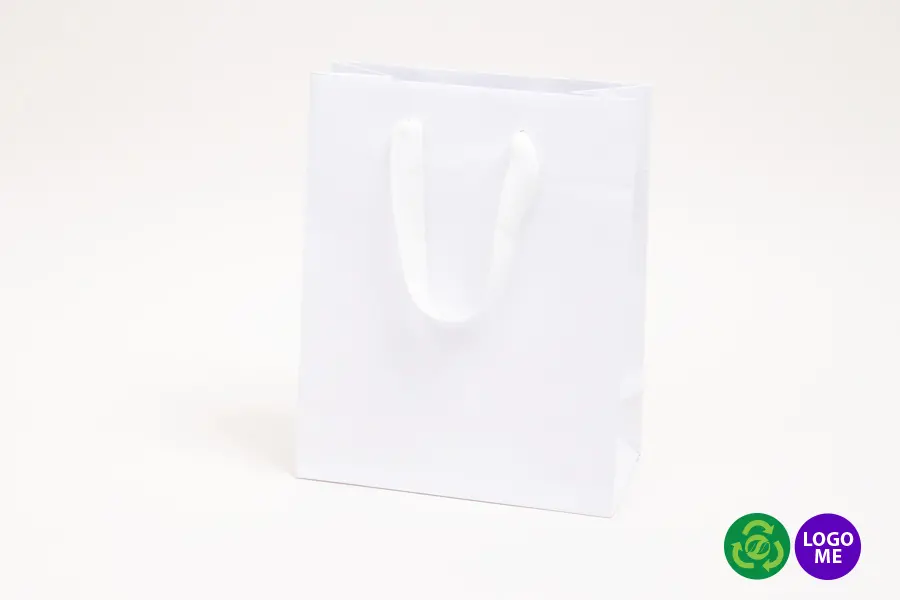 8X4X10 WHITE KRAFT EURO WHITE TWILL HANDLE