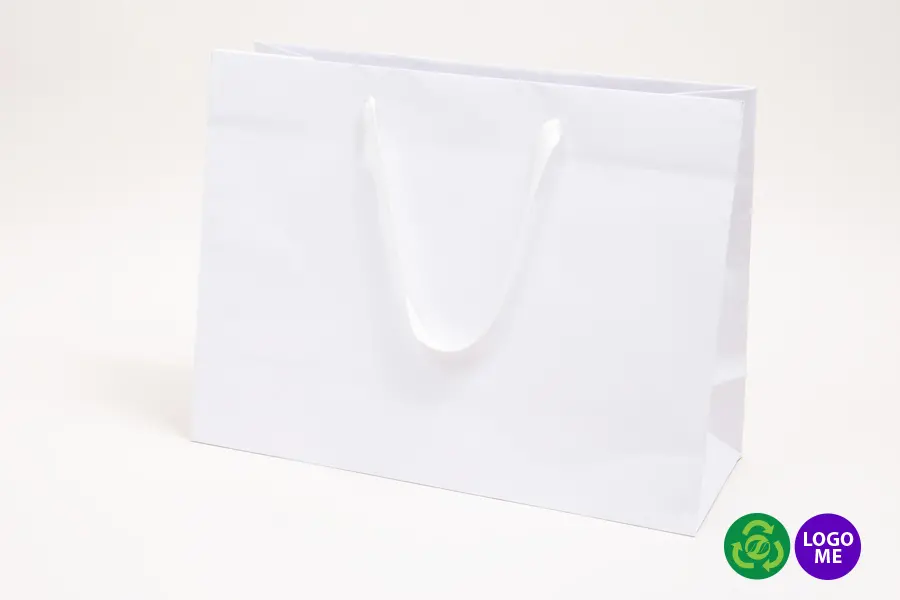 16X6X12 WHITE KRAFT EUROTOTE WHITE TWILL HANDLE