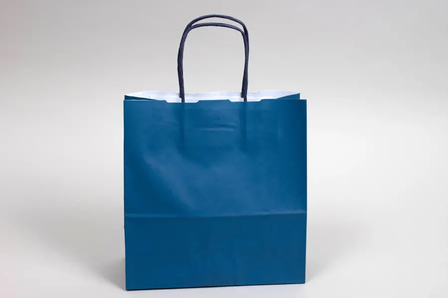 8-3/4 X 3-1/2 X 9 TINTED NAVY SHOP BAG