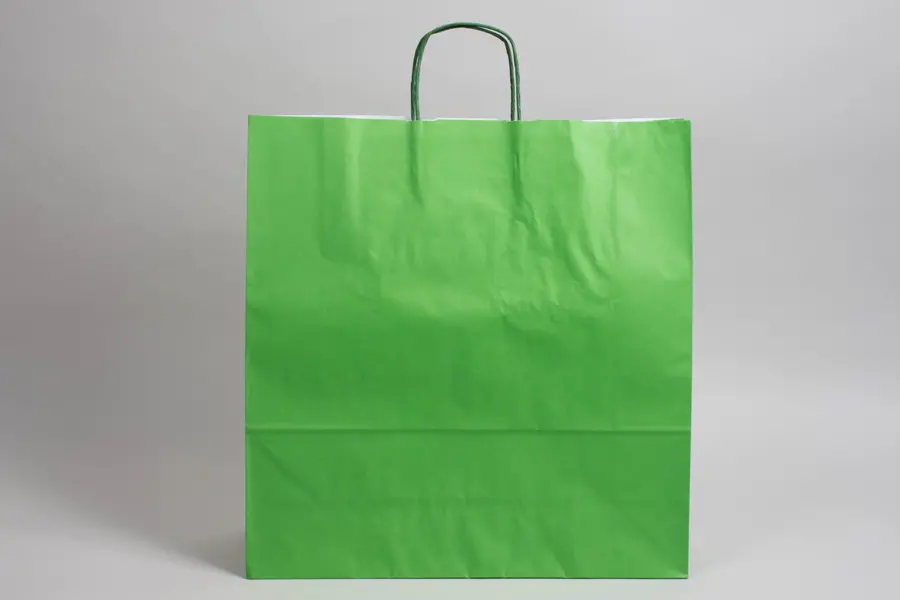 17-1/4 X 6 X 18 TINTED KELLY GREEN SHOP BAG