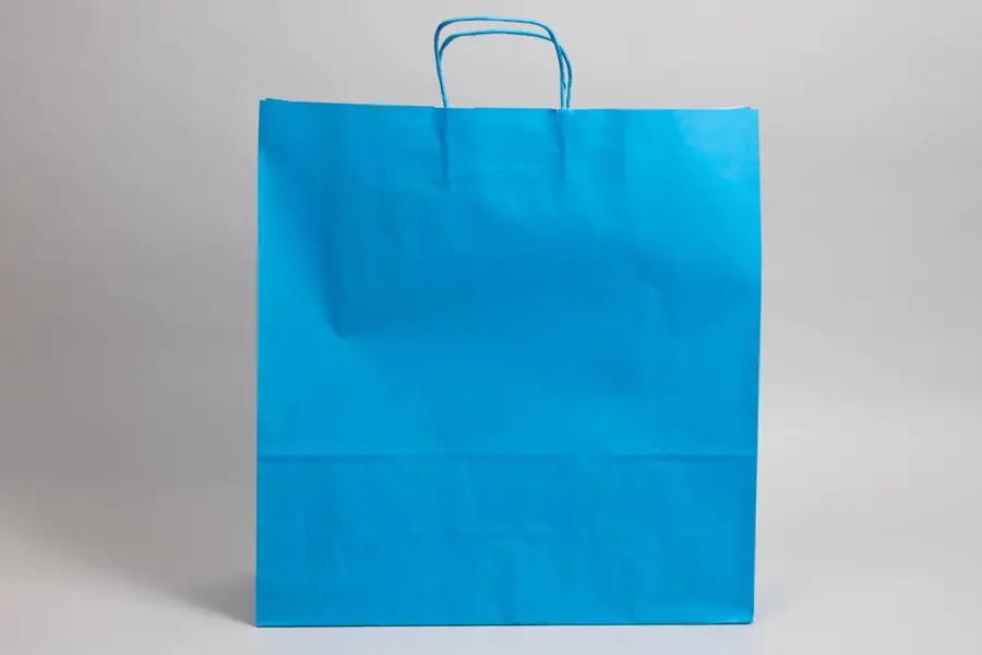 17-1/4 X 6 X 18 TINTED PROCESS BLUE SHOP BAG