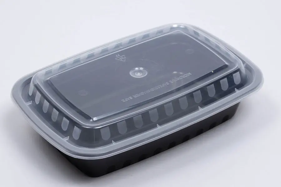 24OZ  7-3/4 X 5-1/2 X 1-1/2 RECTANGLE PLASTIC TO-GO CONTAINER