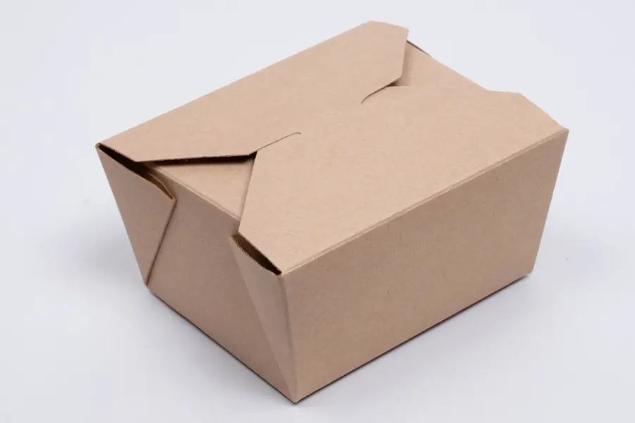 #1  4-3/8 X 3-1/2 X 2-1/2 KRAFT FOLDING TO-GO BOX