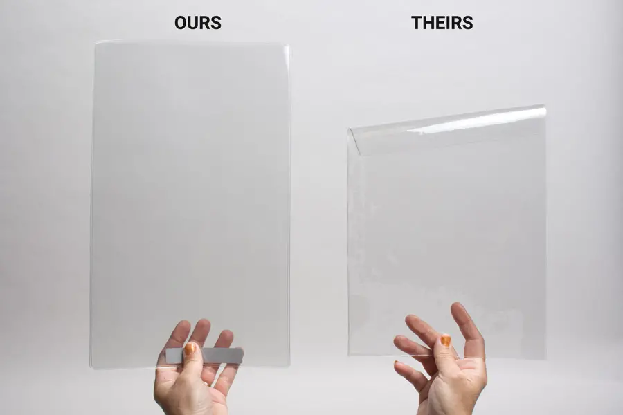 8.5 x 14 CLEAR VINYL MENU SLEEVES W/ INSERTS