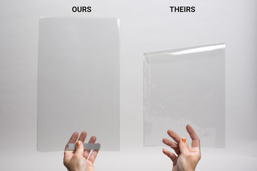 8.5 x 11 CLEAR VINYL MENU SLEEVES