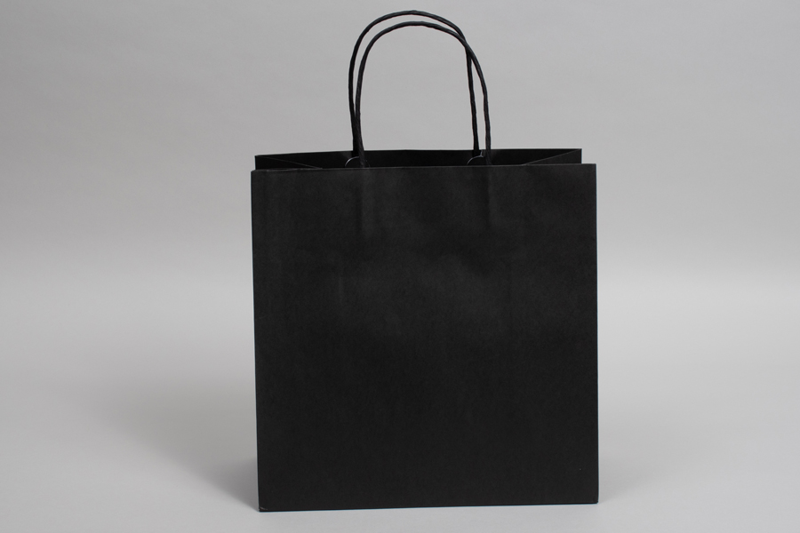 10 x 5 x 10 BLACK ONYX MIDTOWN TURN TOP PAPER SHOPPING BAG