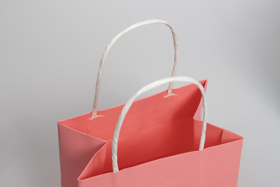 10 x 5 x 10 CORAL CHIFFON MIDTOWN TURN TOP PAPER SHOPPING BAG