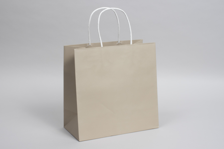 10 x 5 x 10 SAND MIDTOWN TURN TOP PAPER SHOPPING BAG