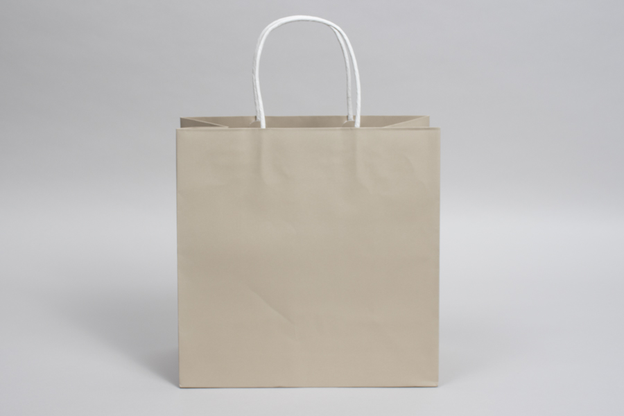 10 x 5 x 10 SAND MIDTOWN TURN TOP PAPER SHOPPING BAG