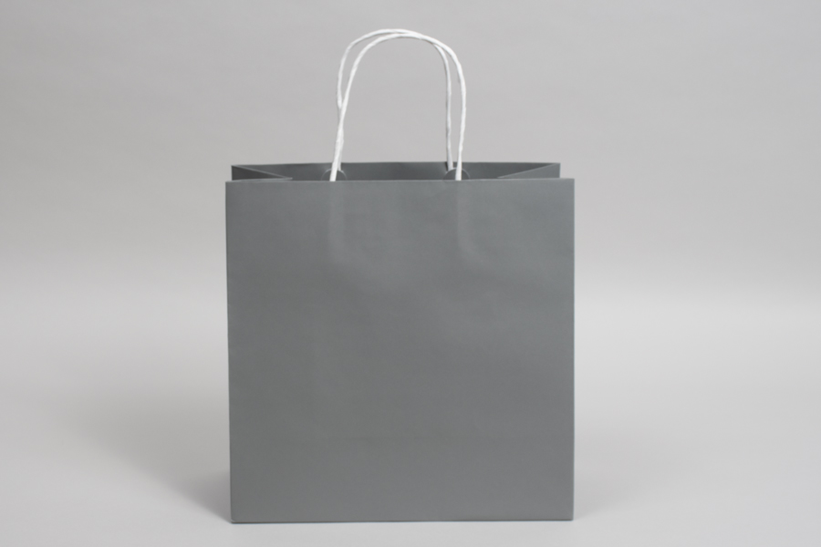 10 x 5 x 10 TARNISHED GREY MIDTOWN TURN TOP PAPER SHOPPING BAG