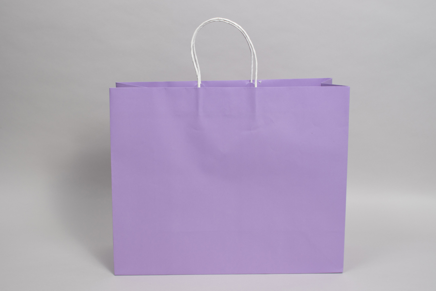 16 x 6 x 13 LAVENDER MIDTOWN TURN TOP PAPER SHOPPING BAG