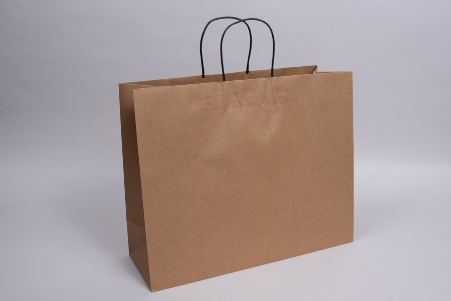 16 x 6 x 13 NATURAL KRAFT MIDTOWN TURN TOP PAPER SHOPPING BAG