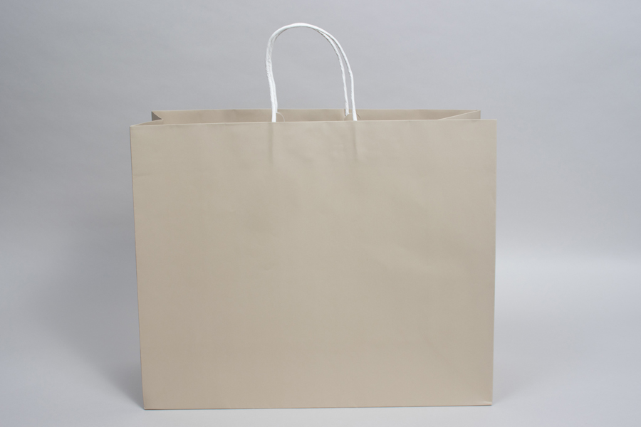 16 x 6 x 13 SAND MIDTOWN TURN TOP PAPER SHOPPING BAG