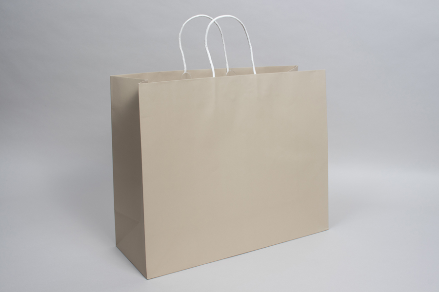 16 x 6 x 13 SAND MIDTOWN TURN TOP PAPER SHOPPING BAG