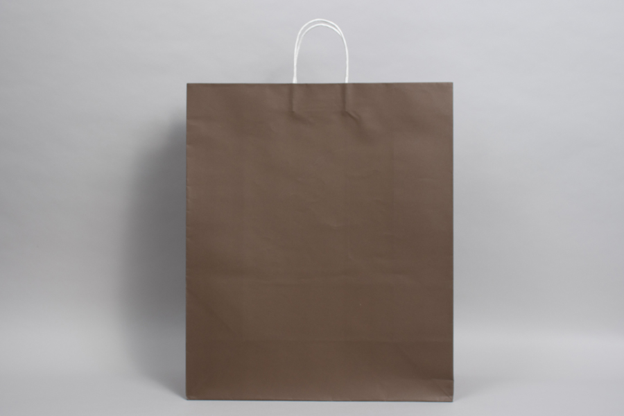 16 x 7 x 19 COCO BROWN MIDTOWN TURN TOP PAPER SHOPPING BAG