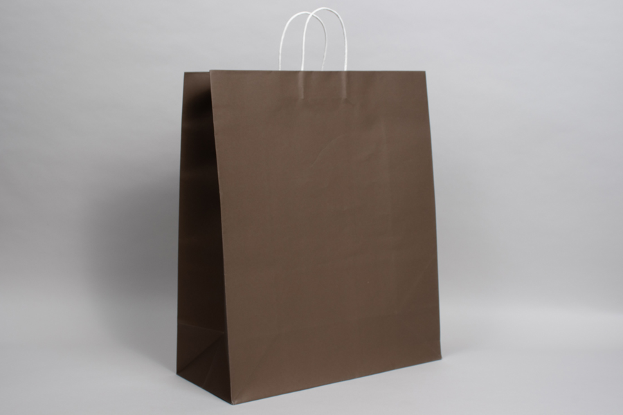 16 x 7 x 19 COCO BROWN MIDTOWN TURN TOP PAPER SHOPPING BAG