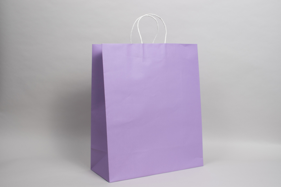 16 x 7 x 19 LAVENDER MIDTOWN TURN TOP PAPER SHOPPING BAG