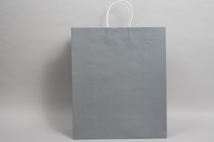 16 x 7 x 19 TARNISHED GREY MIDTOWN TURN TOP PAPER SHOPPING BAG