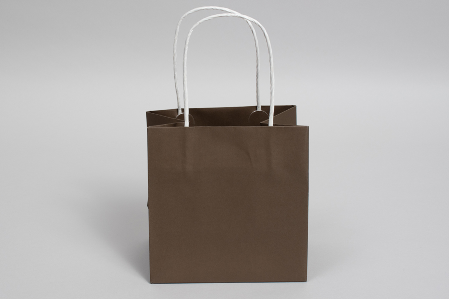 6 x 4 x 6 COCO BROWN MIDTOWN TURN TOP PAPER SHOPPING BAG