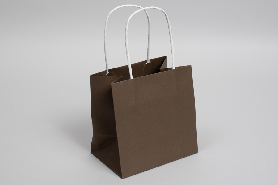 6 x 4 x 6 COCO BROWN MIDTOWN TURN TOP PAPER SHOPPING BAG