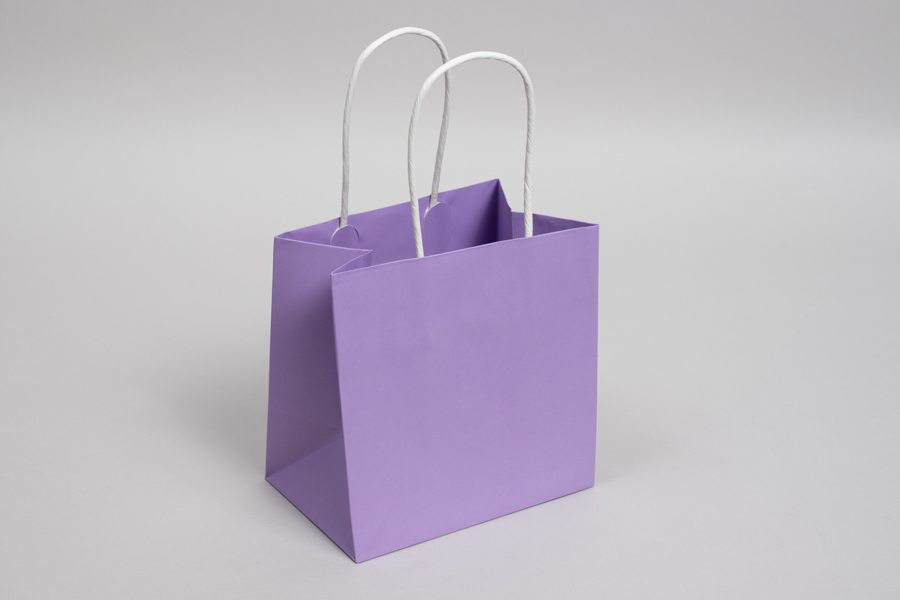 6 x 4 x 6 LAVENDER MIDTOWN TURN TOP PAPER SHOPPING BAG