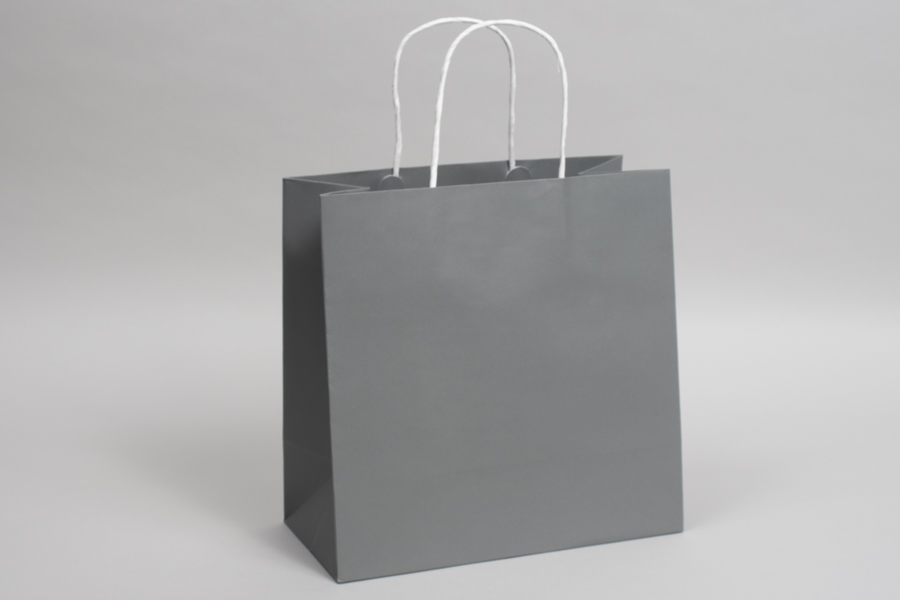 6 x 4 x 6 TARNISHED GREY MIDTOWN TURN TOP PAPER SHOPPING BAG