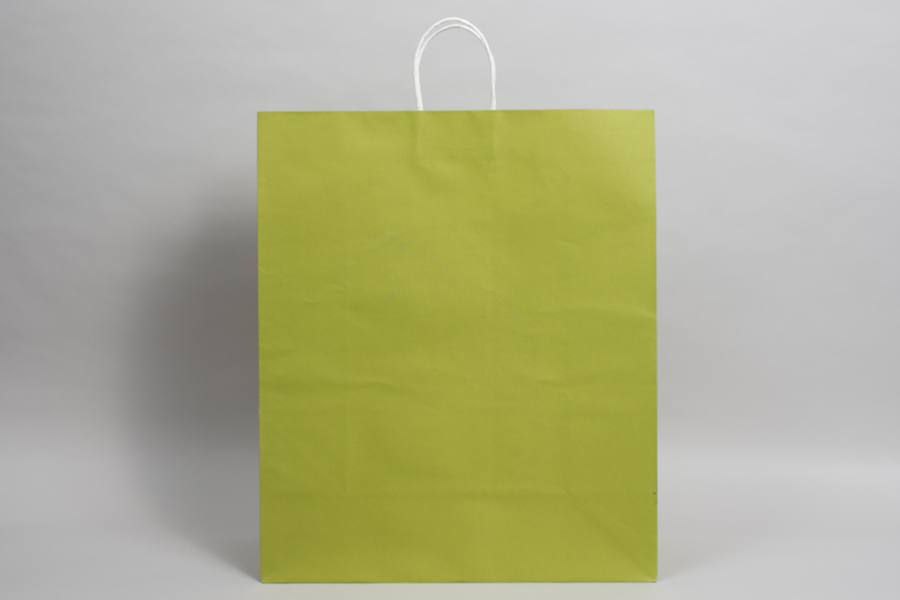 16 x 7 x 19 ALOE GREEN MIDTOWN TURN TOP PAPER SHOPPING BAG