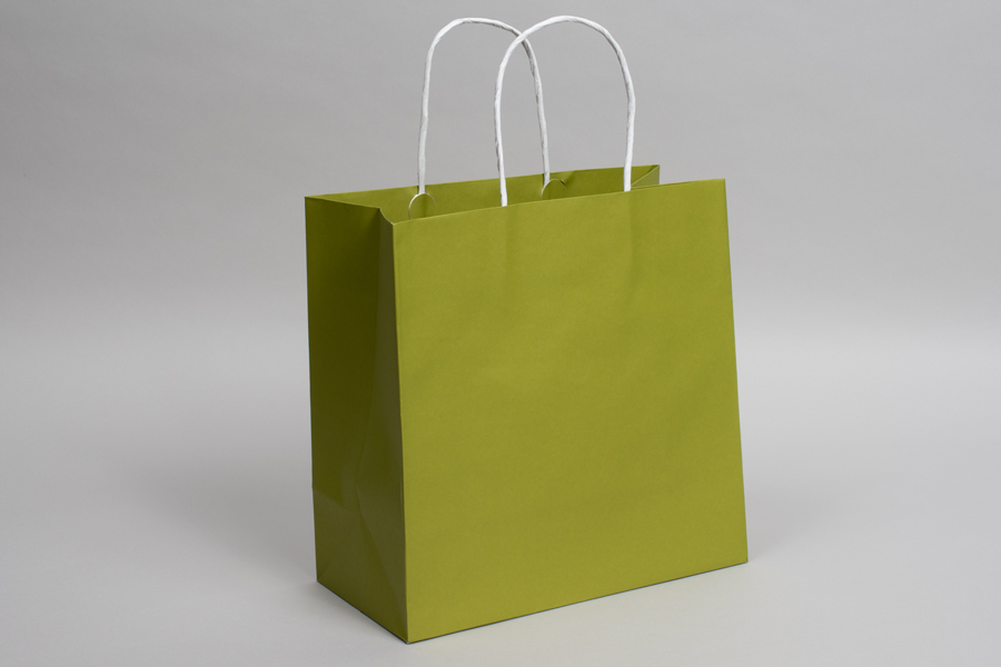 10 x 5 x 10 ALOE GREEN MIDTOWN TURN TOP PAPER SHOPPING BAG