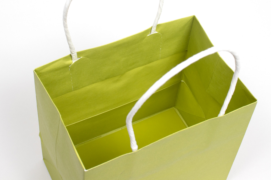 10 x 5 x 10 ALOE GREEN MIDTOWN TURN TOP PAPER SHOPPING BAG