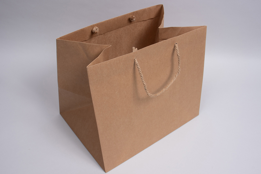 12 x 12 x 12 NATURAL KRAFT ENVIRO EUROTOTE TAKEOUT BAG